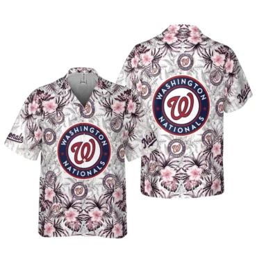 Washington Nationals Coastal Paradise Hawaiian Shirt Unisex T-shirt, Sweatshirt, Hoodie, Long Sleeve Tee - T-Shirt, Sweatshirt, Hoodie