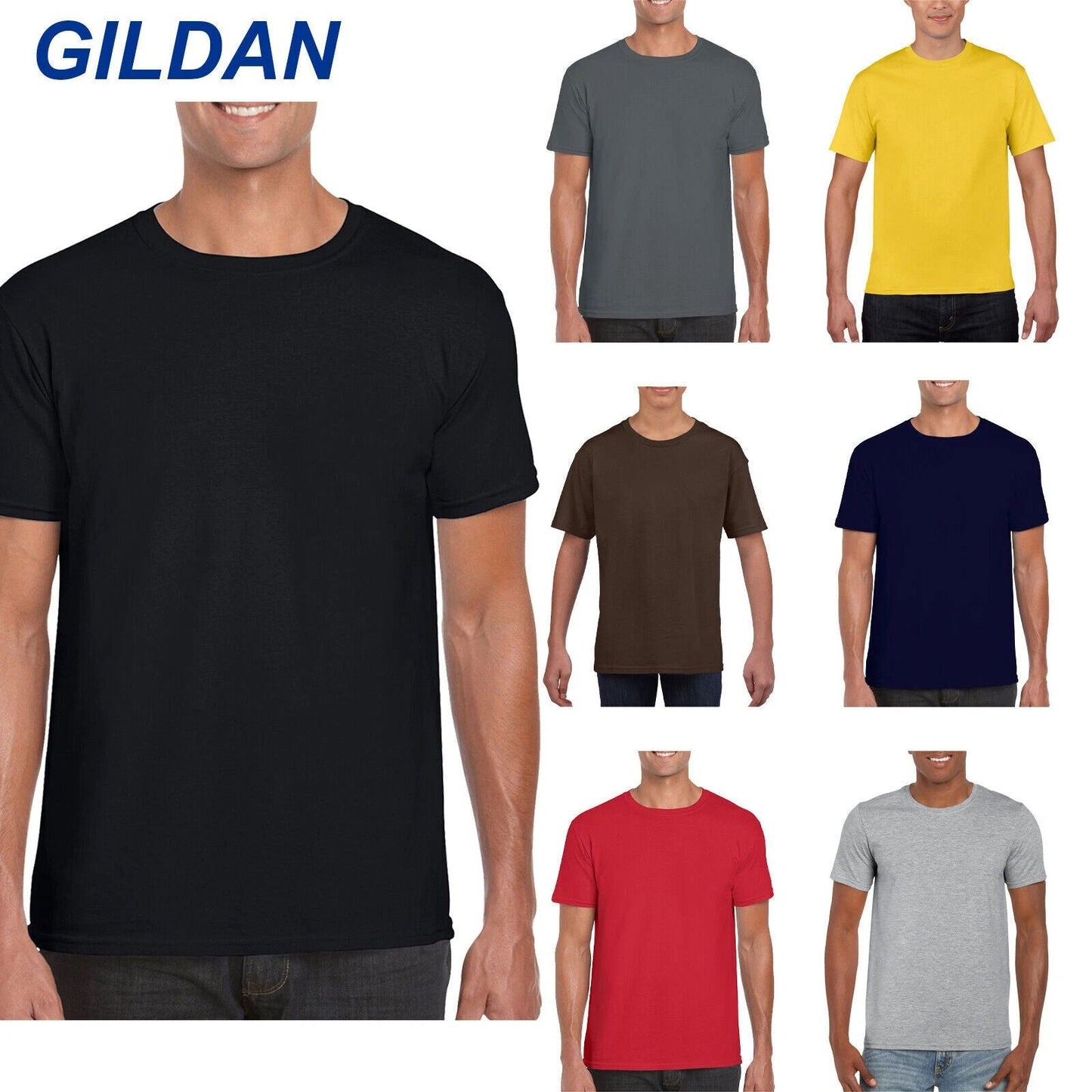Gildan Mens Plain T Shirt Soft Ring Spun Short Sleeve Crewneck Cotton #64000 Unisex T-shirt, Sweatshirt, Hoodie, Long Sleeve Tee - T-Shirt, Sweatshirt, Hoodie