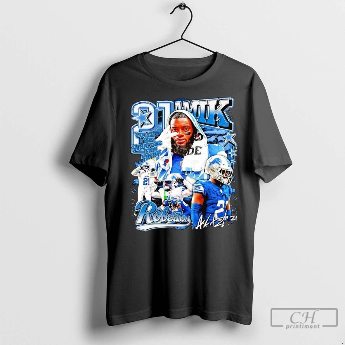 Premium Amik Robertson You Cant Bury What Comes From The Dirt Detroit Lions Unisex T-shirt, Sweatshirt, Hoodie, Long Sleeve Tee - T-Shirt, Sweatshirt, Hoodie