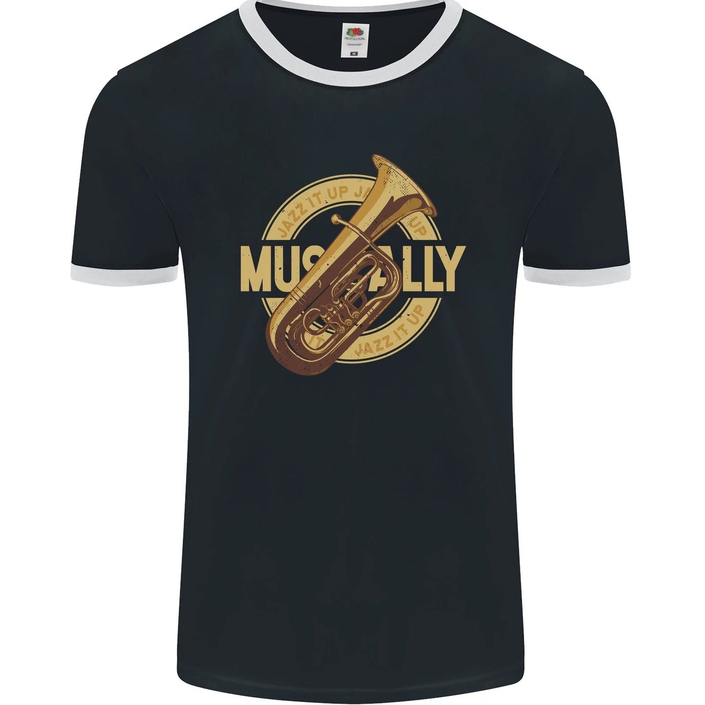Tuba Brass Musical Instrument Jazz Mens Ringer T-Shirt FotL Unisex T-shirt, Sweatshirt, Hoodie, Long Sleeve Tee - T-Shirt, Sweatshirt, Hoodie