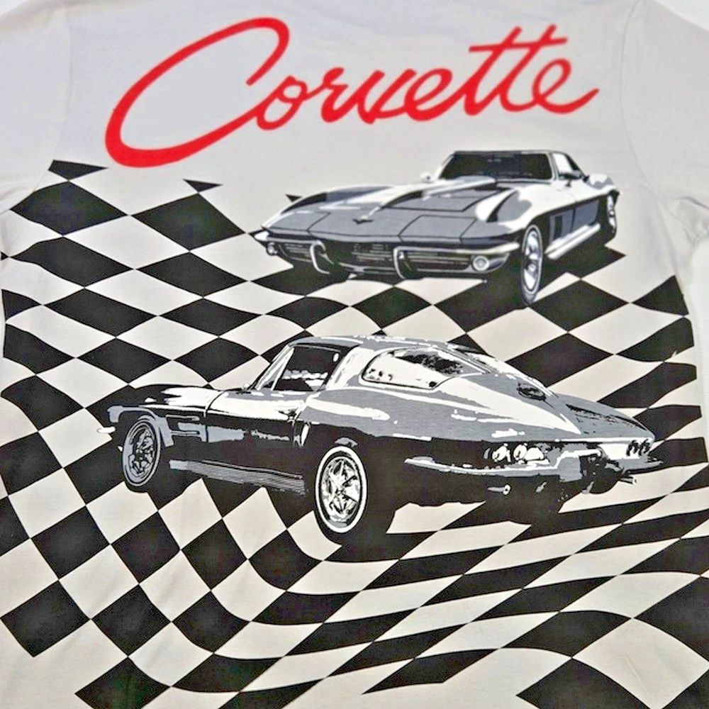 GM Official Corvette T-Shirt Men's Sz L Racing Flag American Muscle Tee Unisex T-shirt, Sweatshirt, Hoodie, Long Sleeve Tee - T-Shirt, Sweatshirt, Hoodie
