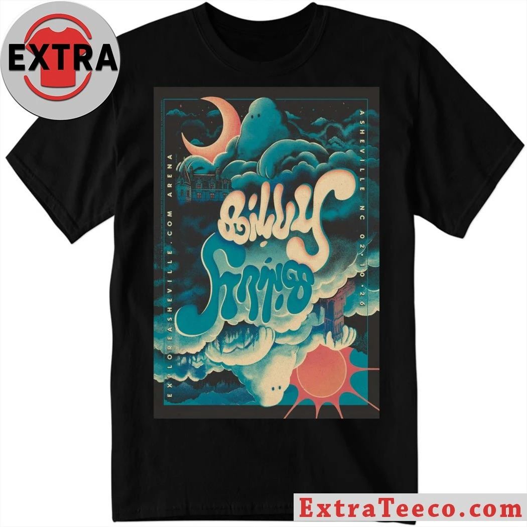 Billy Strings Asheville, NC On Feb 10, 2026 Event Poster T-Shirt Unisex T-shirt, Sweatshirt, Hoodie, Long Sleeve Tee - T-Shirt, Sweatshirt, Hoodie
