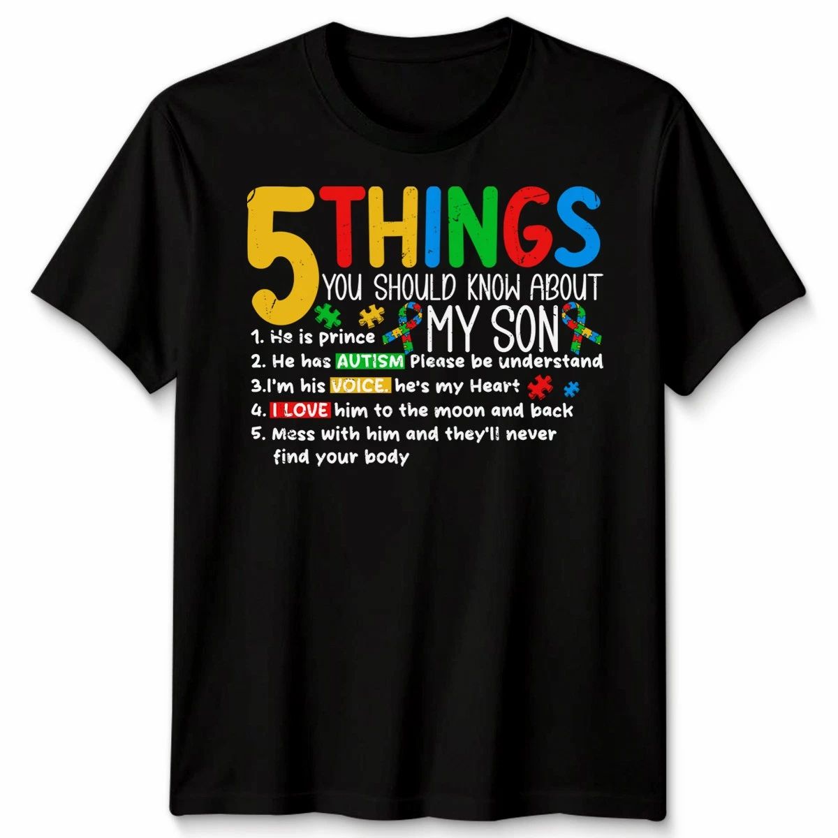 Autism Awareness Support Autistic Child Son Kids For Mom Dad Unisex Tshirt Unisex T-shirt, Sweatshirt, Hoodie, Long Sleeve Tee - T-Shirt, Sweatshirt, Hoodie