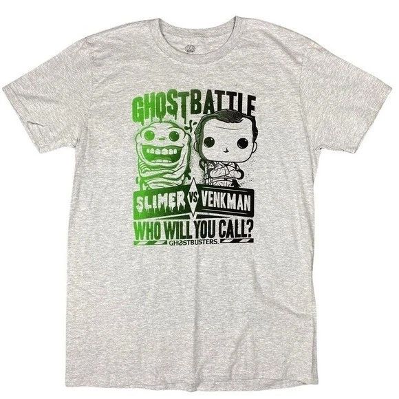 Ghostbusters Slimer Venkman Funko Pop Tees T-Shirt Mens Large L 2019 Unisex T-shirt, Sweatshirt, Hoodie, Long Sleeve Tee - T-Shirt, Sweatshirt, Hoodie