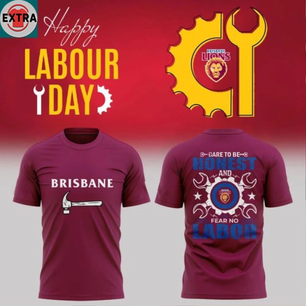 Brisbane Lions x Labour Day 2026 Worker Tribute Game Hoodie Shirts Unisex T-shirt, Sweatshirt, Hoodie, Long Sleeve Tee - T-Shirt, Sweatshirt, Hoodie