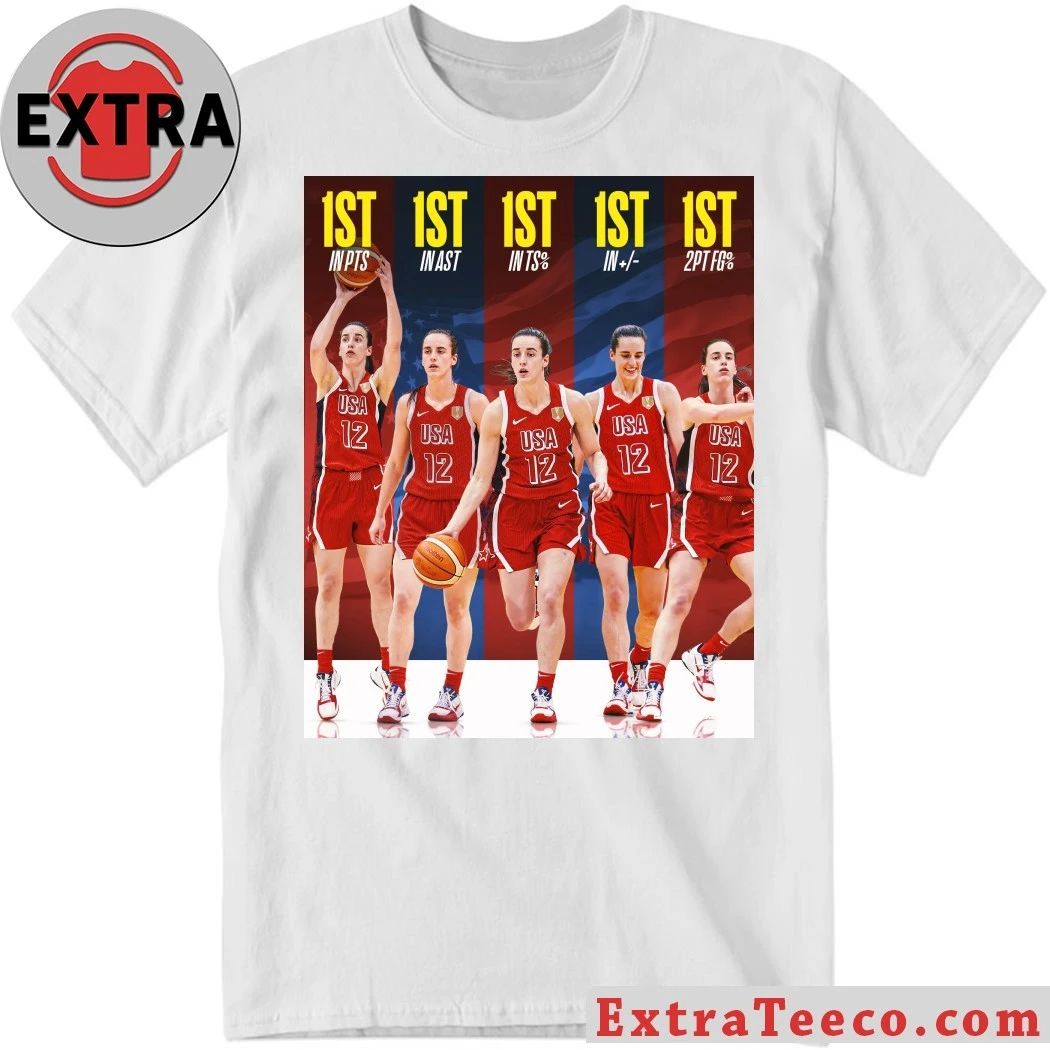 Caitlin Clark has been running the show for Team USA, and the numbers back it up Shirt Unisex T-shirt, Sweatshirt, Hoodie, Long Sleeve Tee - T-Shirt, Sweatshirt, Hoodie