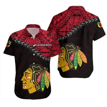 Chicago Blackhawks Tribal Legacy Hawaiian Shirt Unisex T-shirt, Sweatshirt, Hoodie, Long Sleeve Tee - T-Shirt, Sweatshirt, Hoodie