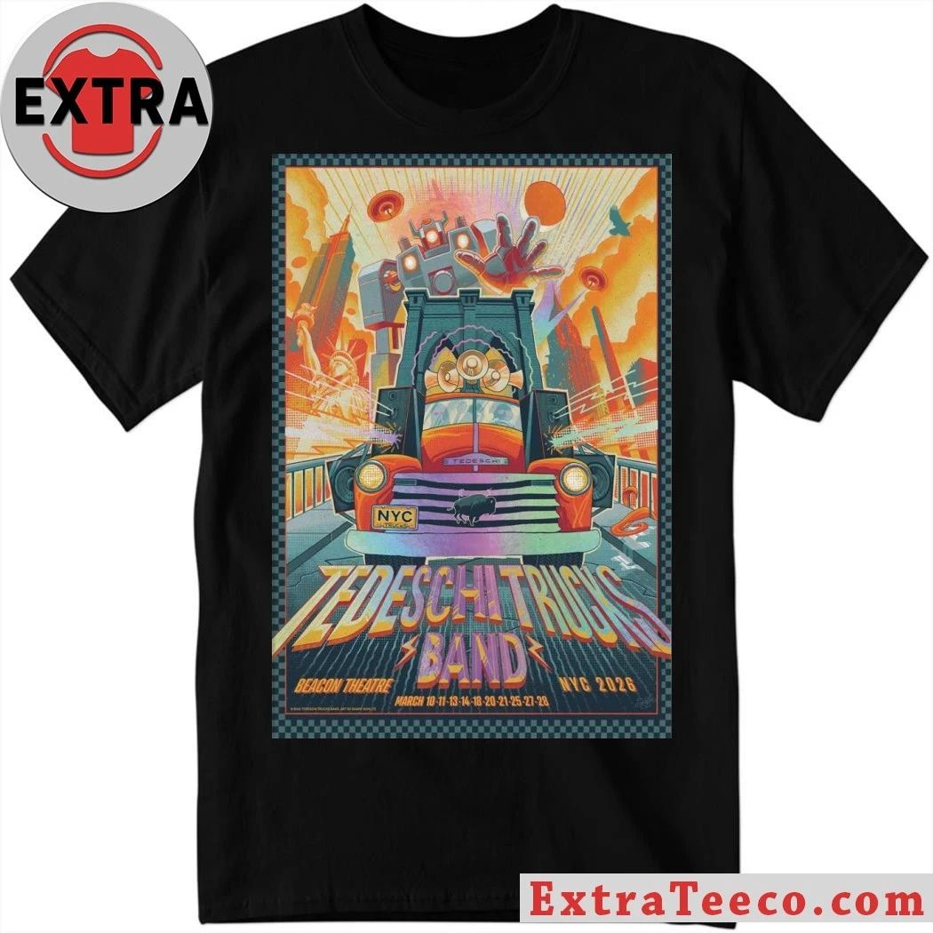 Tedeschi Trucks Band Mar 10-28 2026 Beacon Theatre New York, NY Poster Shirt Unisex T-shirt, Sweatshirt, Hoodie, Long Sleeve Tee - T-Shirt, Sweatshirt, Hoodie