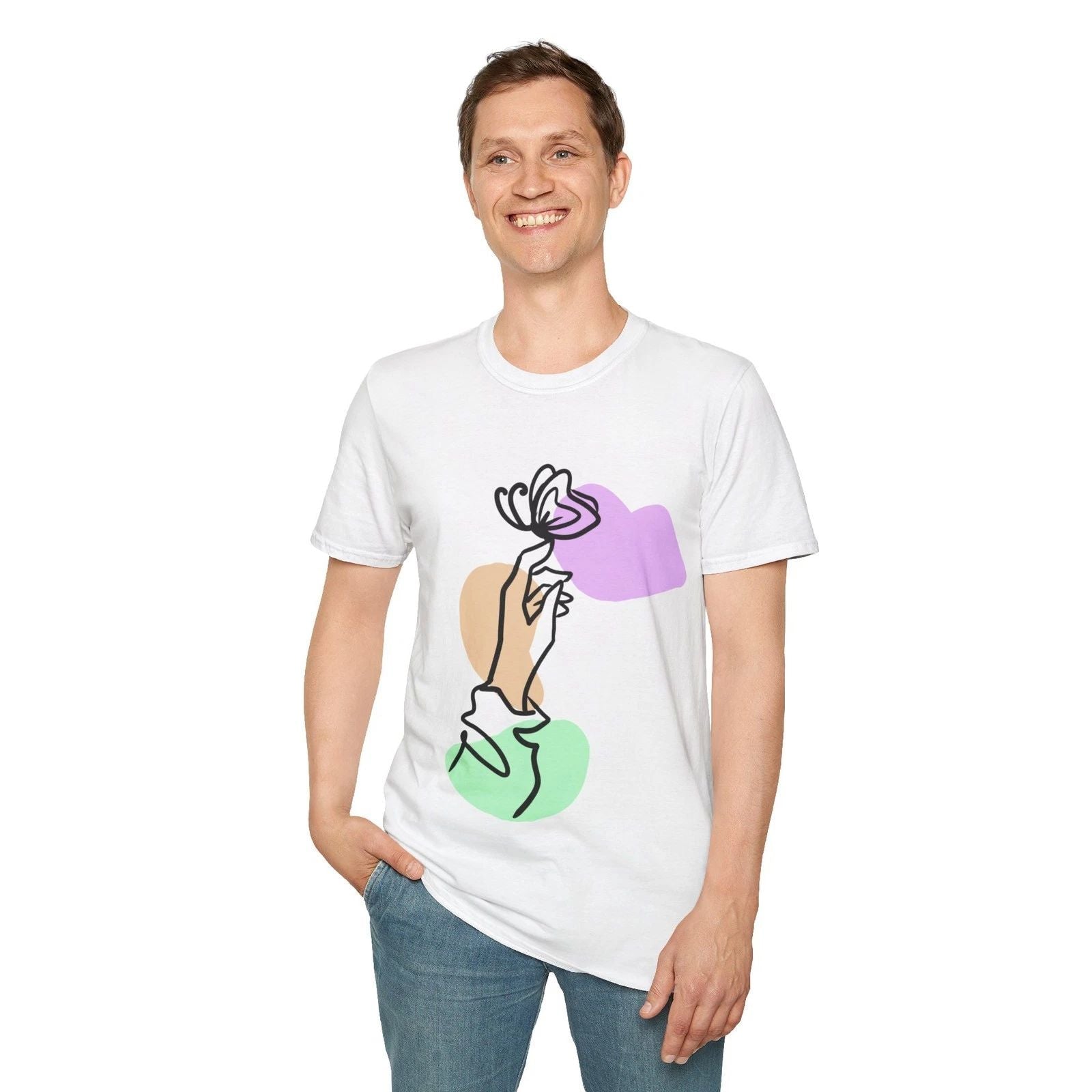 Minimalist Artistic Floral Unisex T-Shirt - Trendy Graphic Tee for All Occasions Unisex T-shirt, Sweatshirt, Hoodie, Long Sleeve Tee - T-Shirt, Sweatshirt, Hoodie