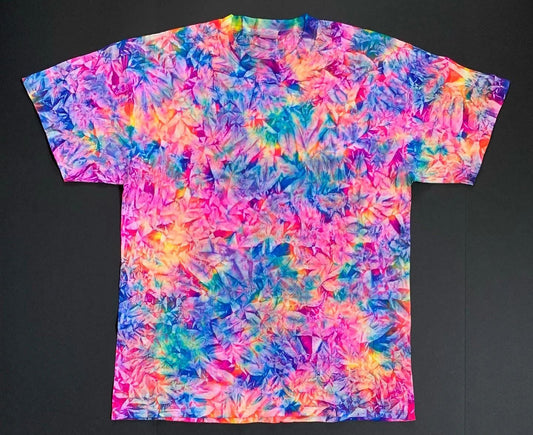 *New* 3XL & 4XL Handmade Tie Dye, Fiesta Pink Cruncht Crinkle, Crew or V-Neck Unisex T-shirt, Sweatshirt, Hoodie, Long Sleeve Tee - T-Shirt, Sweatshirt, Hoodie