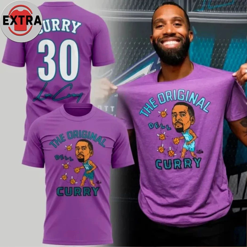 Charlotte Hornets  Dell Curry Logo Two Sided Shirt Unisex T-shirt, Sweatshirt, Hoodie, Long Sleeve Tee - T-Shirt, Sweatshirt, Hoodie