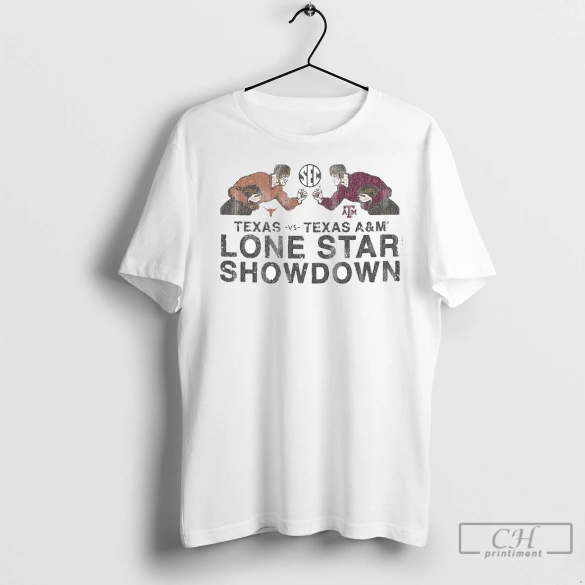 Premium Texas Am Aggies Vs Texas Lone Star Showdown Battle Player Unisex T-shirt, Sweatshirt, Hoodie, Long Sleeve Tee - T-Shirt, Sweatshirt, Hoodie