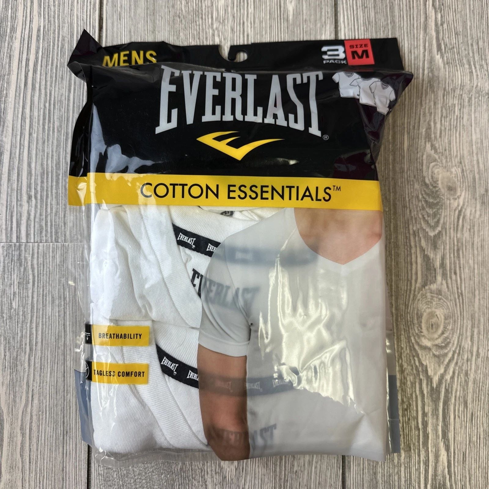 New Everlast Mens 3 Pack V-Neck T-Shirts Size Medium Unisex T-shirt, Sweatshirt, Hoodie, Long Sleeve Tee - T-Shirt, Sweatshirt, Hoodie