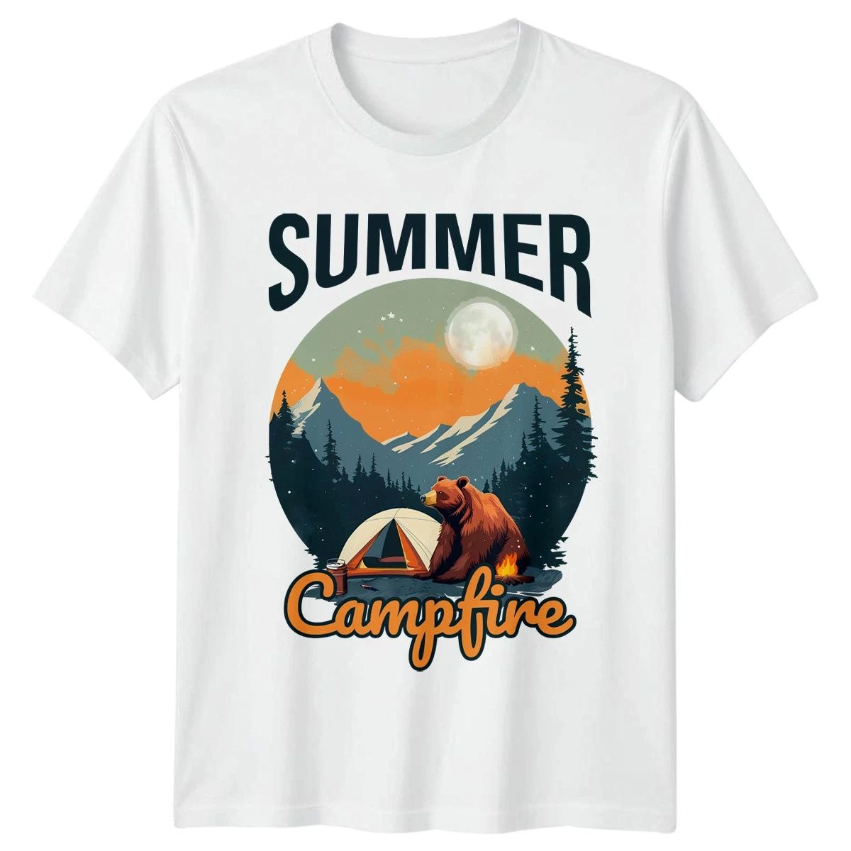Summer Campfire T-Shirt Camping Outdoor Adventure Gift For Him And Her Unisex T-shirt, Sweatshirt, Hoodie, Long Sleeve Tee - T-Shirt, Sweatshirt, Hoodie