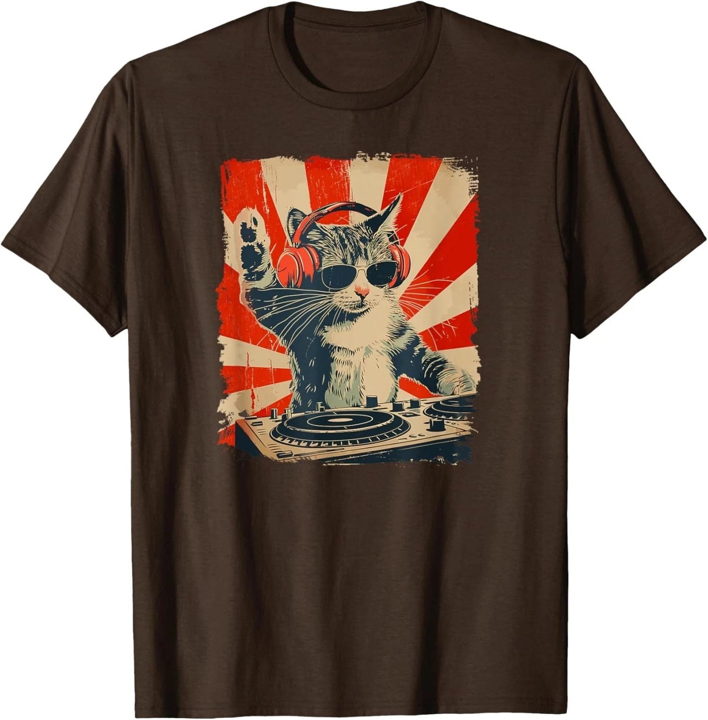 Funny DJ Cat Disco Sound Tech Headphone Music Fun Unisex T-Shirt Unisex T-shirt, Sweatshirt, Hoodie, Long Sleeve Tee - T-Shirt, Sweatshirt, Hoodie