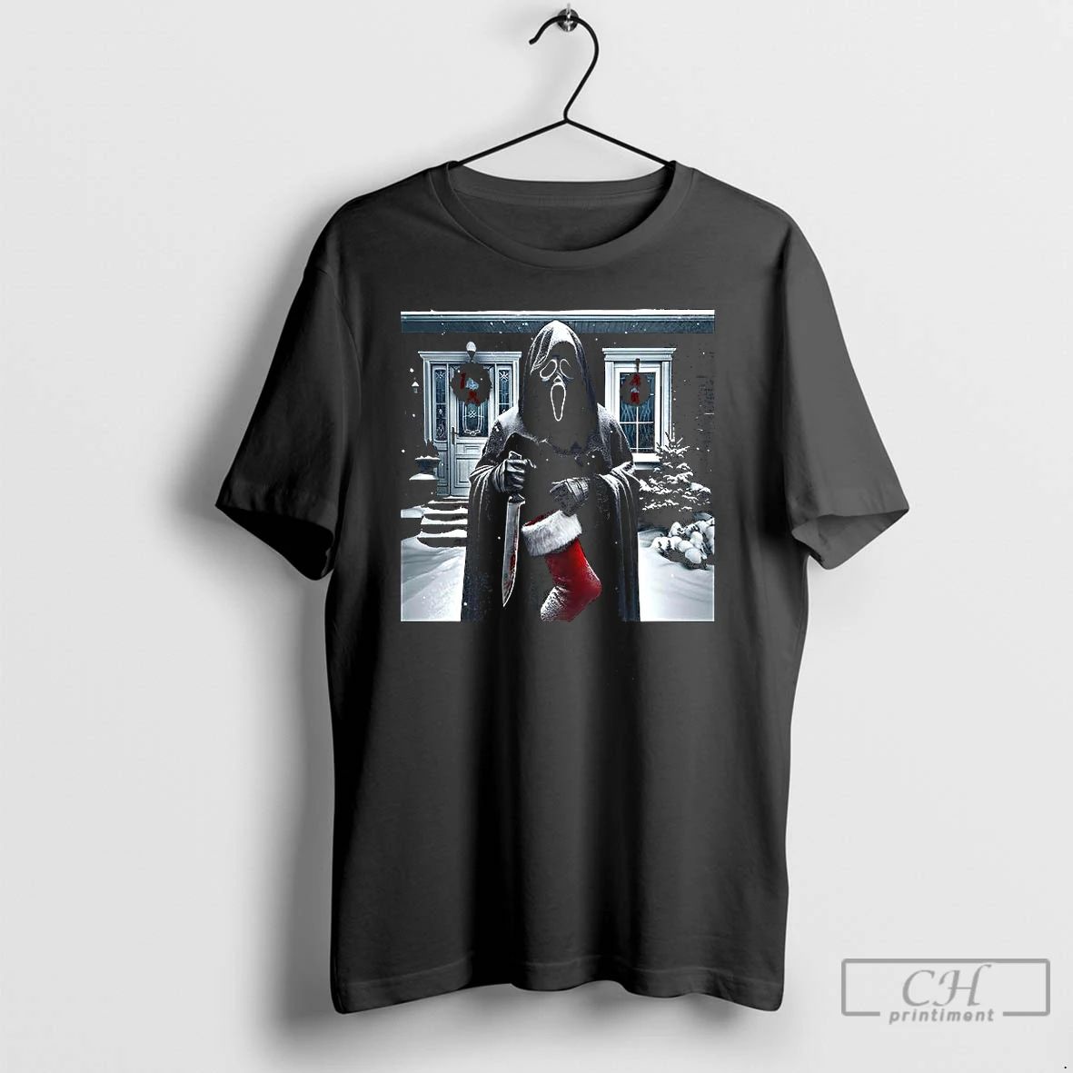 Premium Ghostface Socks Celebrates Christmas T Shirts Unisex T-shirt, Sweatshirt, Hoodie, Long Sleeve Tee - T-Shirt, Sweatshirt, Hoodie