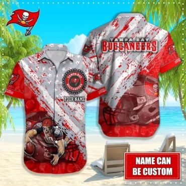 Personalized Tampa Bay Buccaneers Mascot Hawaiian Shirt Unisex T-shirt, Sweatshirt, Hoodie, Long Sleeve Tee - T-Shirt, Sweatshirt, Hoodie