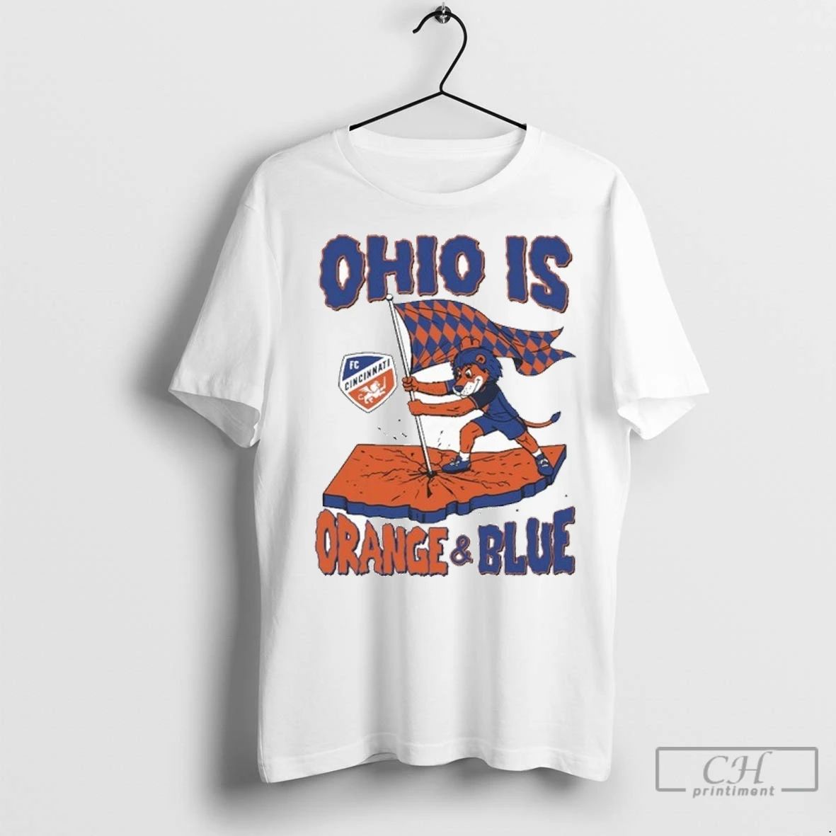 Premium Ohio Is Orange Blue Fc Cincinnati Unisex T-shirt, Sweatshirt, Hoodie, Long Sleeve Tee - T-Shirt, Sweatshirt, Hoodie