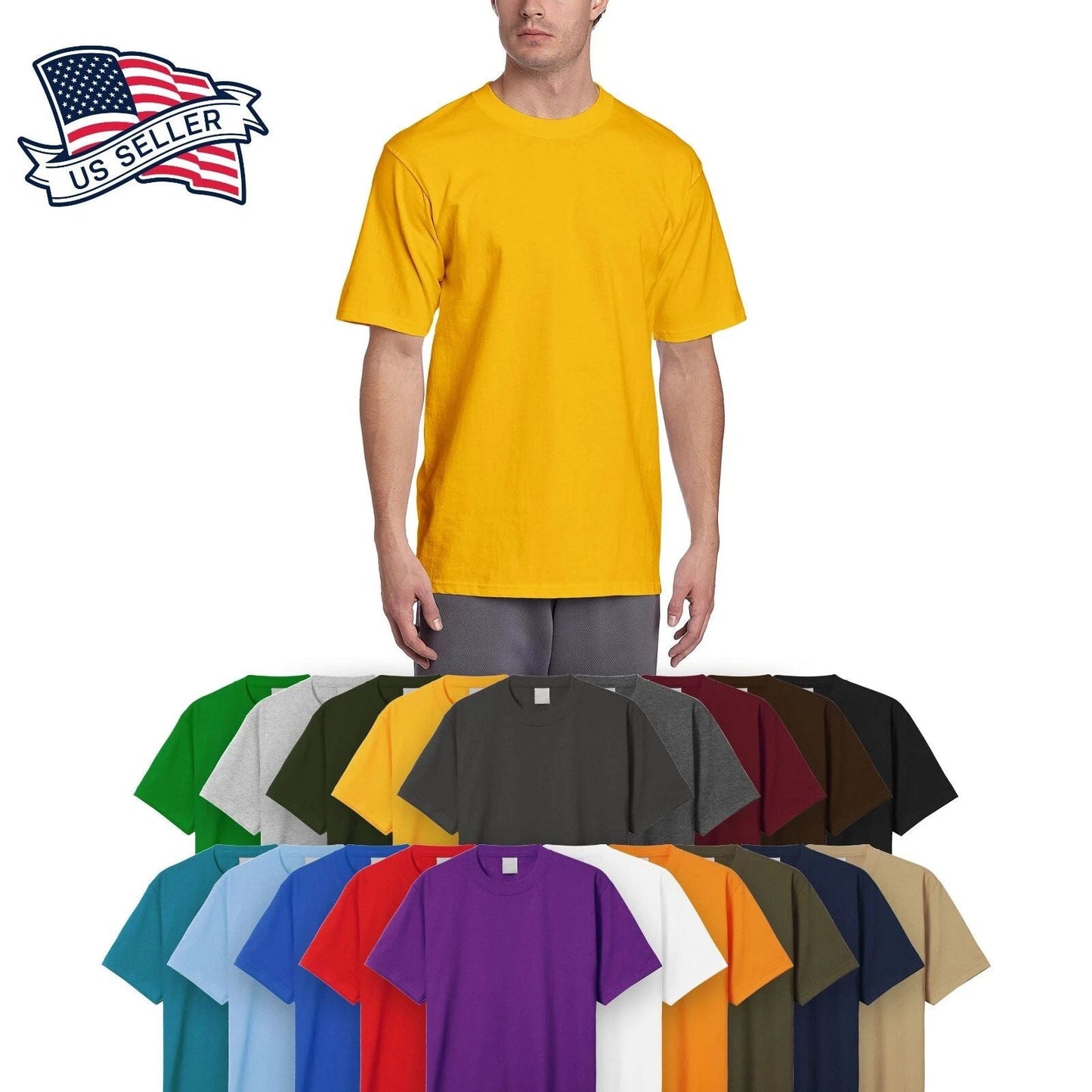 Mens HEAVY WEIGHT T Shirts SUPERMAX Plain Tee BIG AND TALL XL Solid Crew Neck Unisex T-shirt, Sweatshirt, Hoodie, Long Sleeve Tee - T-Shirt, Sweatshirt, Hoodie