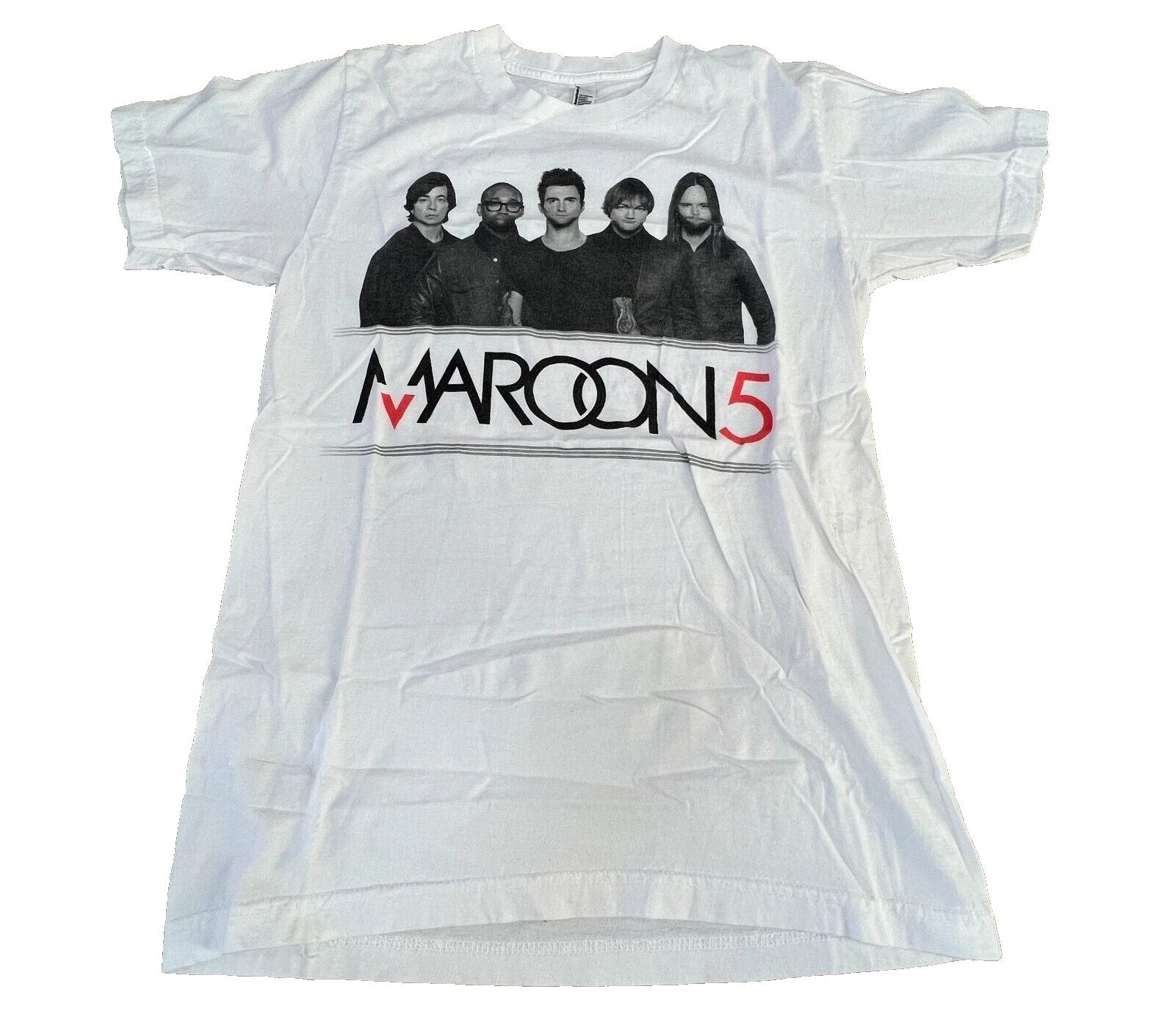 Maroon 5 Adult Small Graphic Tee Design White Cotton [C38] Unisex T-shirt, Sweatshirt, Hoodie, Long Sleeve Tee - T-Shirt, Sweatshirt, Hoodie