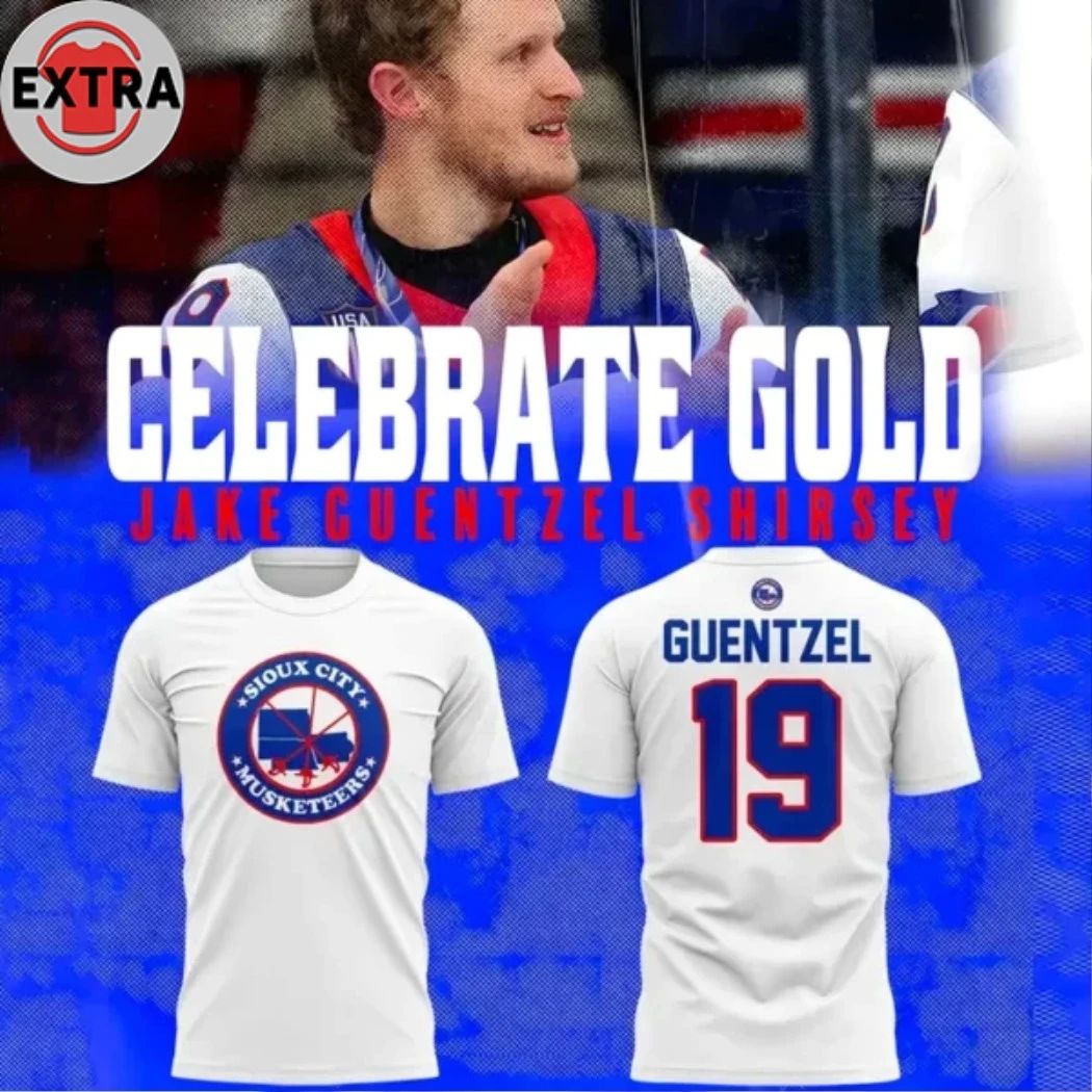 Sioux City Musketeers Jake Guentzel Shirsey 2026 Logo Two Sided Shirt Unisex T-shirt, Sweatshirt, Hoodie, Long Sleeve Tee - T-Shirt, Sweatshirt, Hoodie