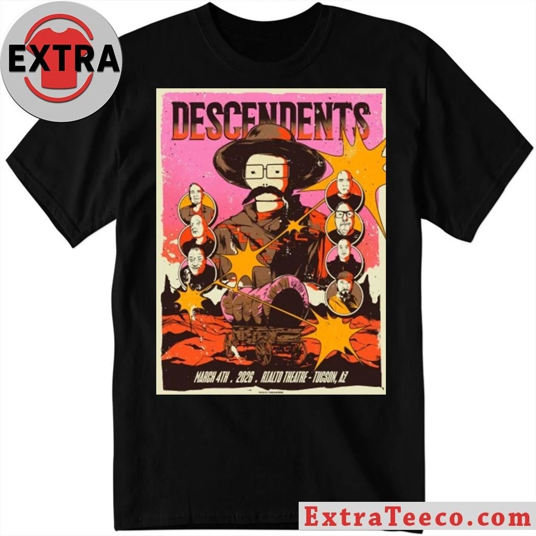 Original Descendents Tucson Arizona 2026 Gig Poster At Rialto Theatre On March 4 2026 Shirt - T-Shirt, Sweatshirt, Hoodie