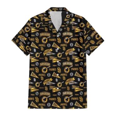 San Diego Padres Retro Banner Hawaiian Shirt Unisex T-shirt, Sweatshirt, Hoodie, Long Sleeve Tee - T-Shirt, Sweatshirt, Hoodie