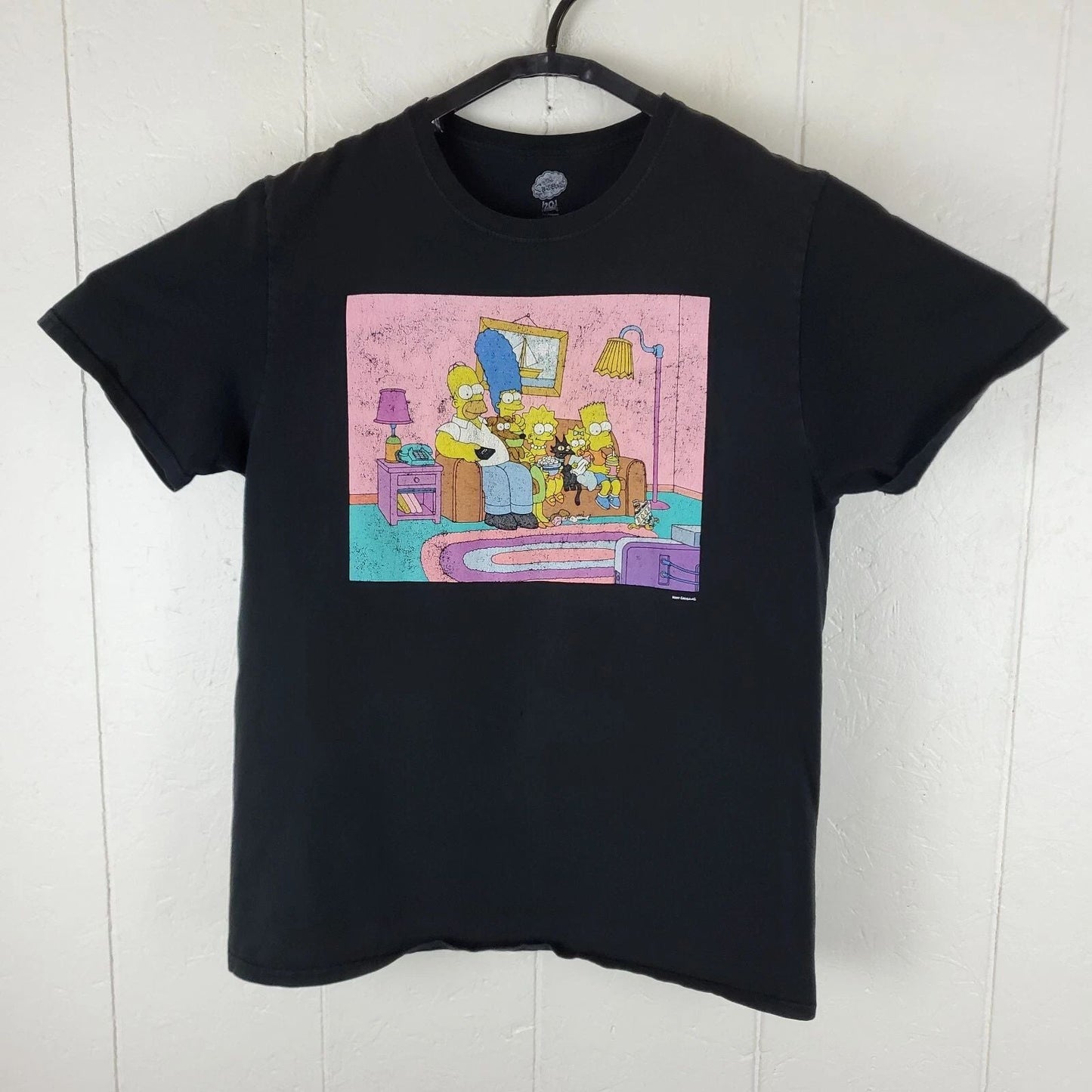 The Simpsons Shirt Mens Large Black Crew Neck Short Sleeve Graphic Stretch Unisex T-shirt, Sweatshirt, Hoodie, Long Sleeve Tee - T-Shirt, Sweatshirt, Hoodie