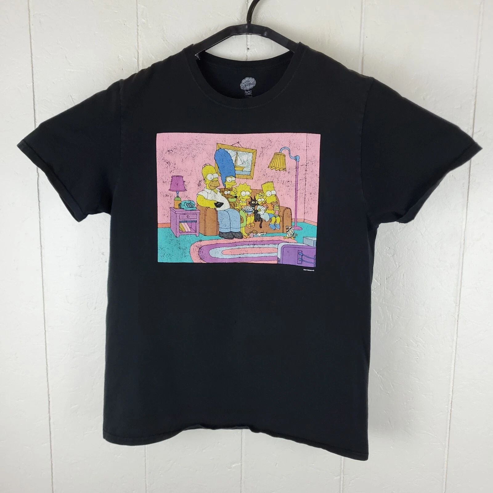The Simpsons Shirt Mens Large Black Crew Neck Short Sleeve Graphic Stretch Unisex T-shirt, Sweatshirt, Hoodie, Long Sleeve Tee - T-Shirt, Sweatshirt, Hoodie