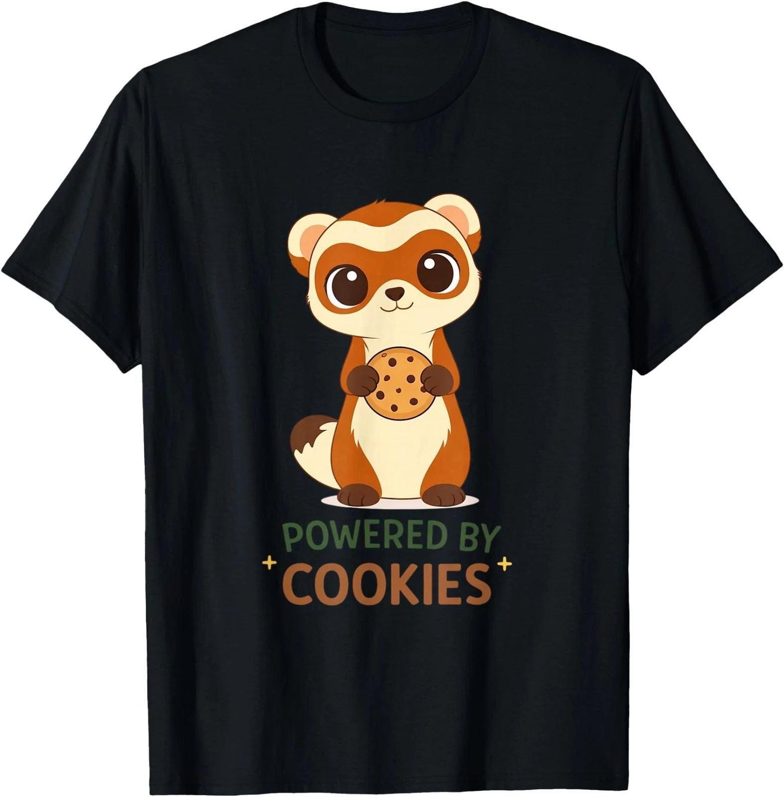 Cute Ferret Holding Cookie T-Shirt for Cookie Lovers T-Shirt Unisex T-shirt, Sweatshirt, Hoodie, Long Sleeve Tee - T-Shirt, Sweatshirt, Hoodie
