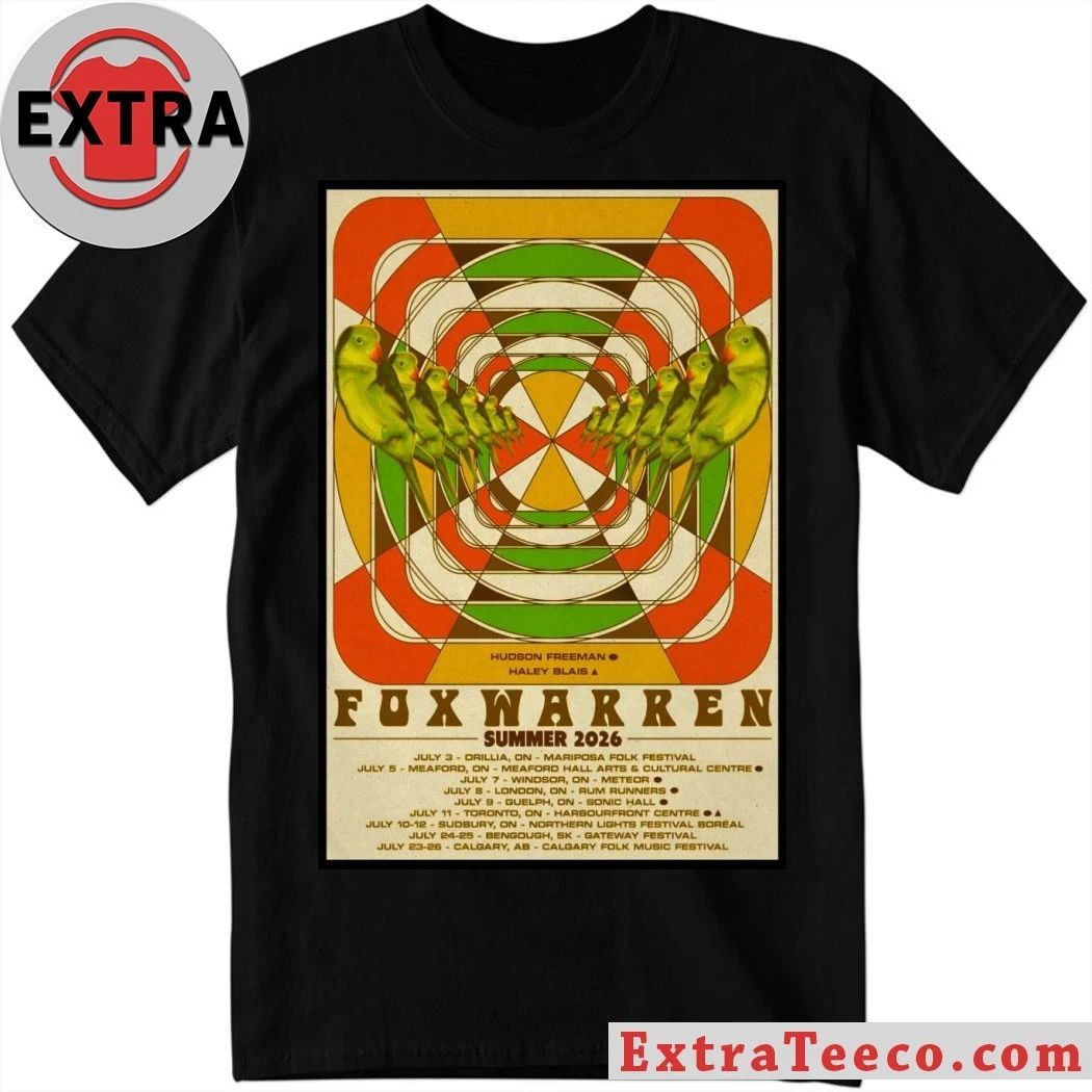 Foxwarren Summer Tour 26 Poster Shirt Unisex T-shirt, Sweatshirt, Hoodie, Long Sleeve Tee - T-Shirt, Sweatshirt, Hoodie