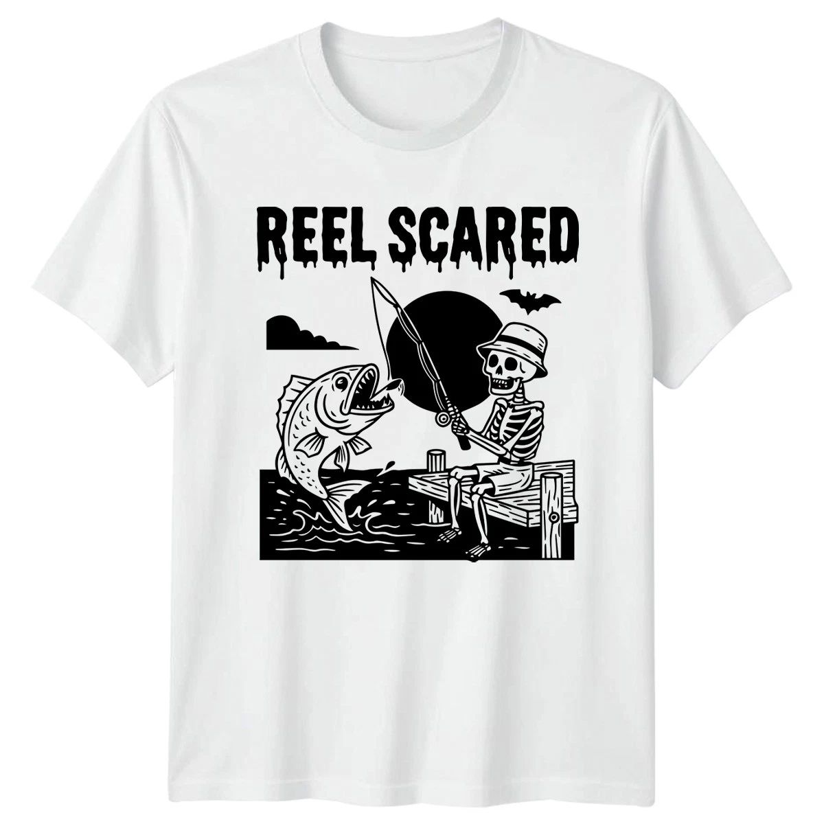 Reel Scared T-Shirt Halloween Fishing Halloween Gift For Him And Her Unisex T-shirt, Sweatshirt, Hoodie, Long Sleeve Tee - T-Shirt, Sweatshirt, Hoodie