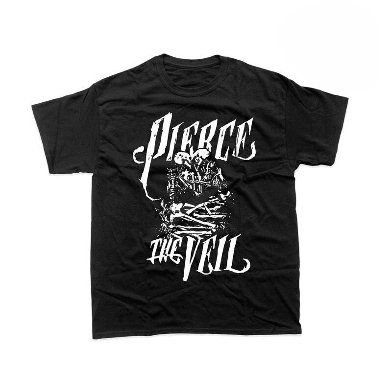 Pierce The Veil Shirt Skeleton Graphic Tee Post Hardcore Emo Retro Black T-Shirt Unisex T-shirt, Sweatshirt, Hoodie, Long Sleeve Tee - T-Shirt, Sweatshirt, Hoodie