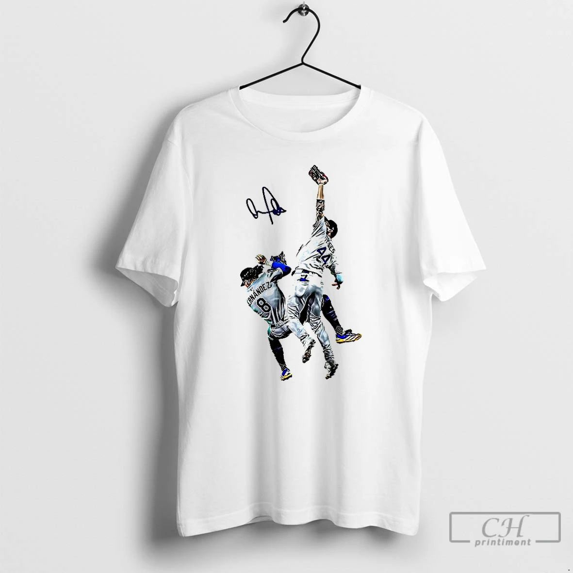 Premium Dodgers Player Teoscar Hernandez And George Springer World Series 2025 Signature T Shirts - T-Shirt, Sweatshirt, Hoodie
