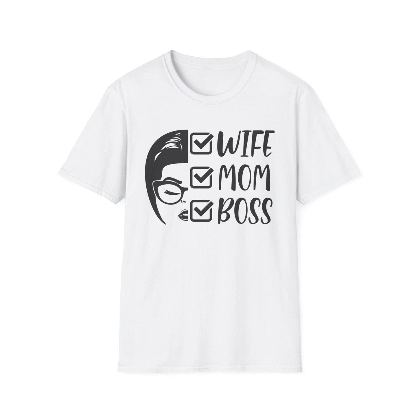 Wife Mom Boss T-Shirt | Momlife Checklist Graphic Tee Unisex T-shirt, Sweatshirt, Hoodie, Long Sleeve Tee - T-Shirt, Sweatshirt, Hoodie