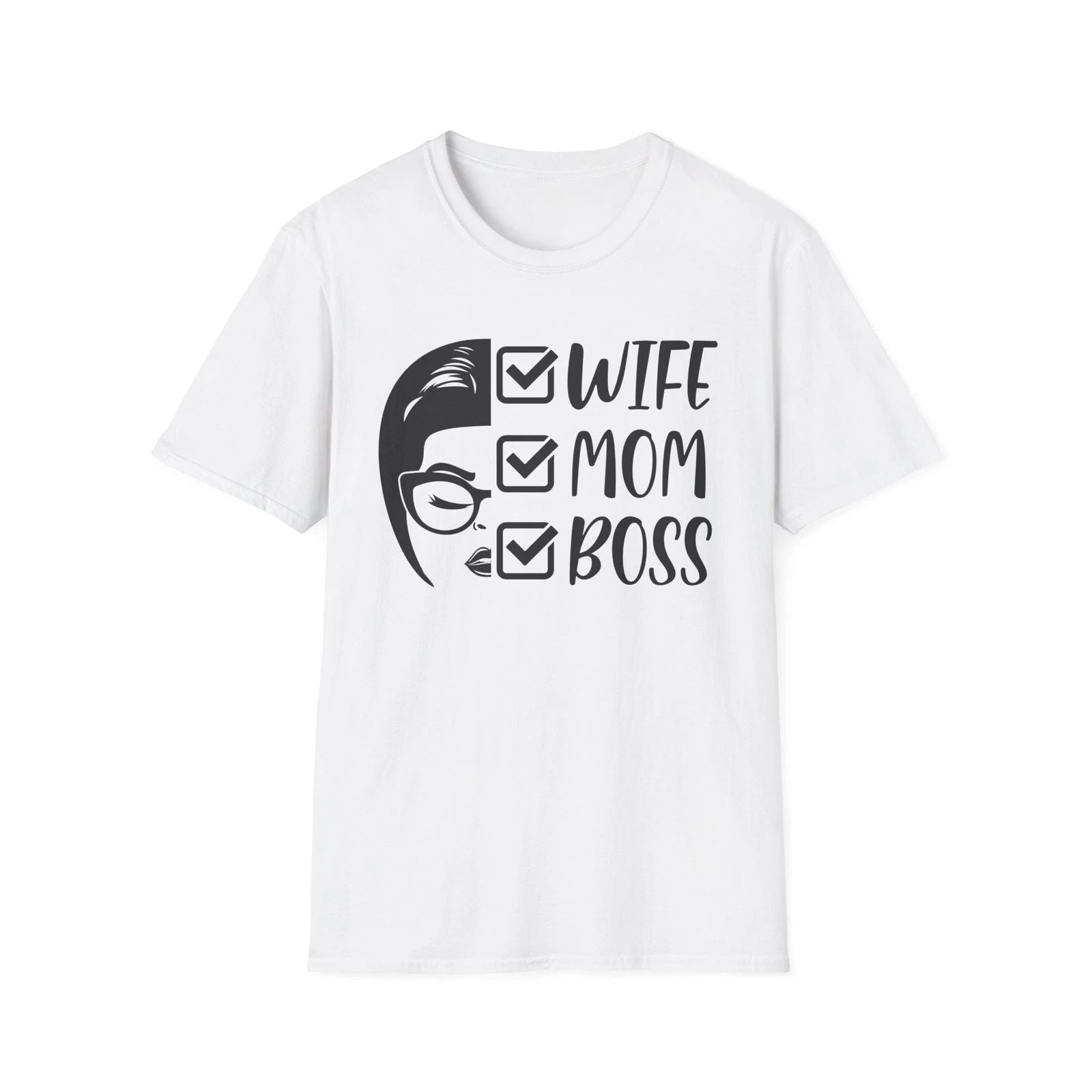 Wife Mom Boss T-Shirt | Momlife Checklist Graphic Tee Unisex T-shirt, Sweatshirt, Hoodie, Long Sleeve Tee - T-Shirt, Sweatshirt, Hoodie