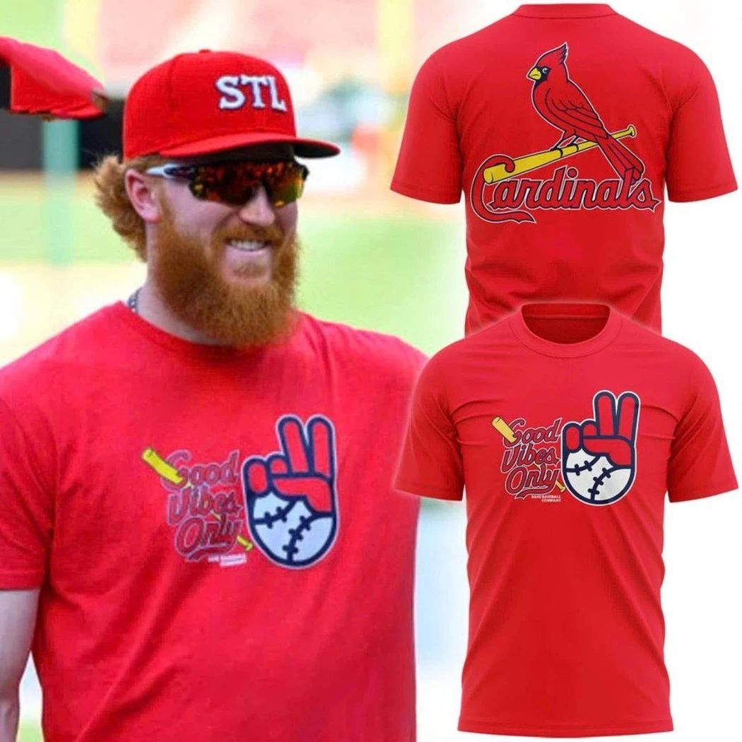 St. Louis Cardinals Inspired Good Vibes Only 2026 Logo Two Sided Shirt Unisex T-shirt, Sweatshirt, Hoodie, Long Sleeve Tee - T-Shirt, Sweatshirt, Hoodie