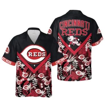 Cincinnati Reds Retro Jungle Hawaiian Shirt Unisex T-shirt, Sweatshirt, Hoodie, Long Sleeve Tee - T-Shirt, Sweatshirt, Hoodie