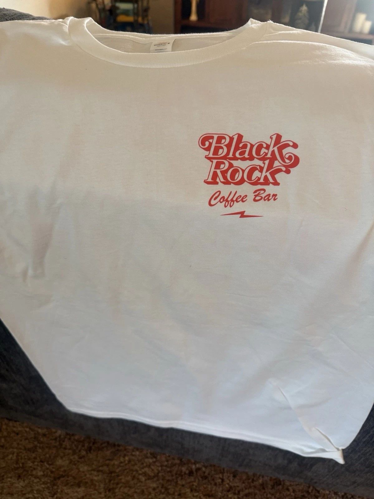 Black Rock Coffee Bar  T- Shirt  White Size large NEW Colorado Grand Opening ! Unisex T-shirt, Sweatshirt, Hoodie, Long Sleeve Tee - T-Shirt, Sweatshirt, Hoodie