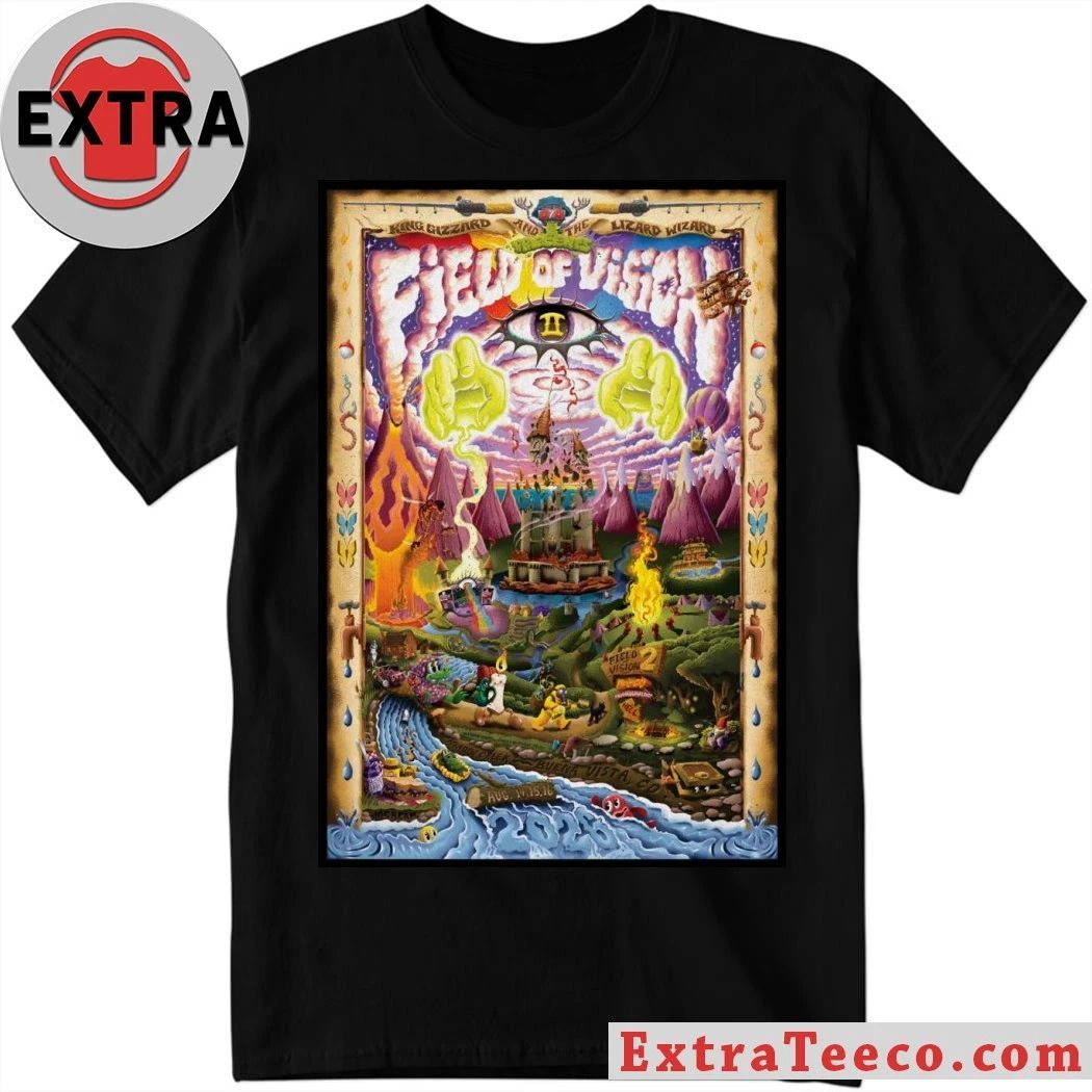 King Gizzard And The Lizard Wizard Field Of Vision II Festival Aug 14-16 2026 In Buena Vista CO Poster Shirt - T-Shirt, Sweatshirt, Hoodie