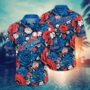 Los Angeles Dodgers Vibrant Bloom Hawaiian Shirt Unisex T-shirt, Sweatshirt, Hoodie, Long Sleeve Tee - T-Shirt, Sweatshirt, Hoodie