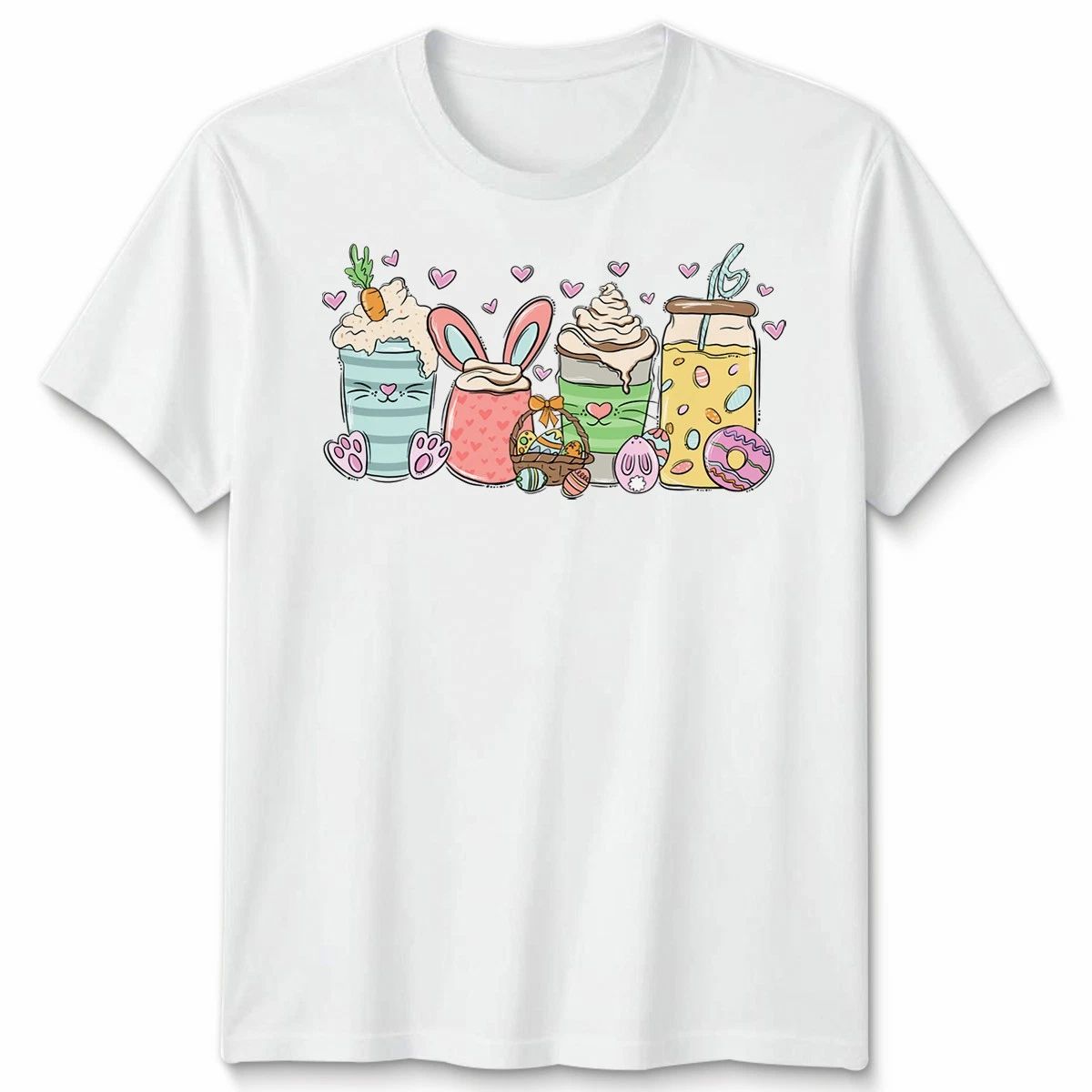 Comfort Colors Easter Coffee Unisex Tshirt Cute Easter Bunny Coquette Unisex T-shirt, Sweatshirt, Hoodie, Long Sleeve Tee - T-Shirt, Sweatshirt, Hoodie
