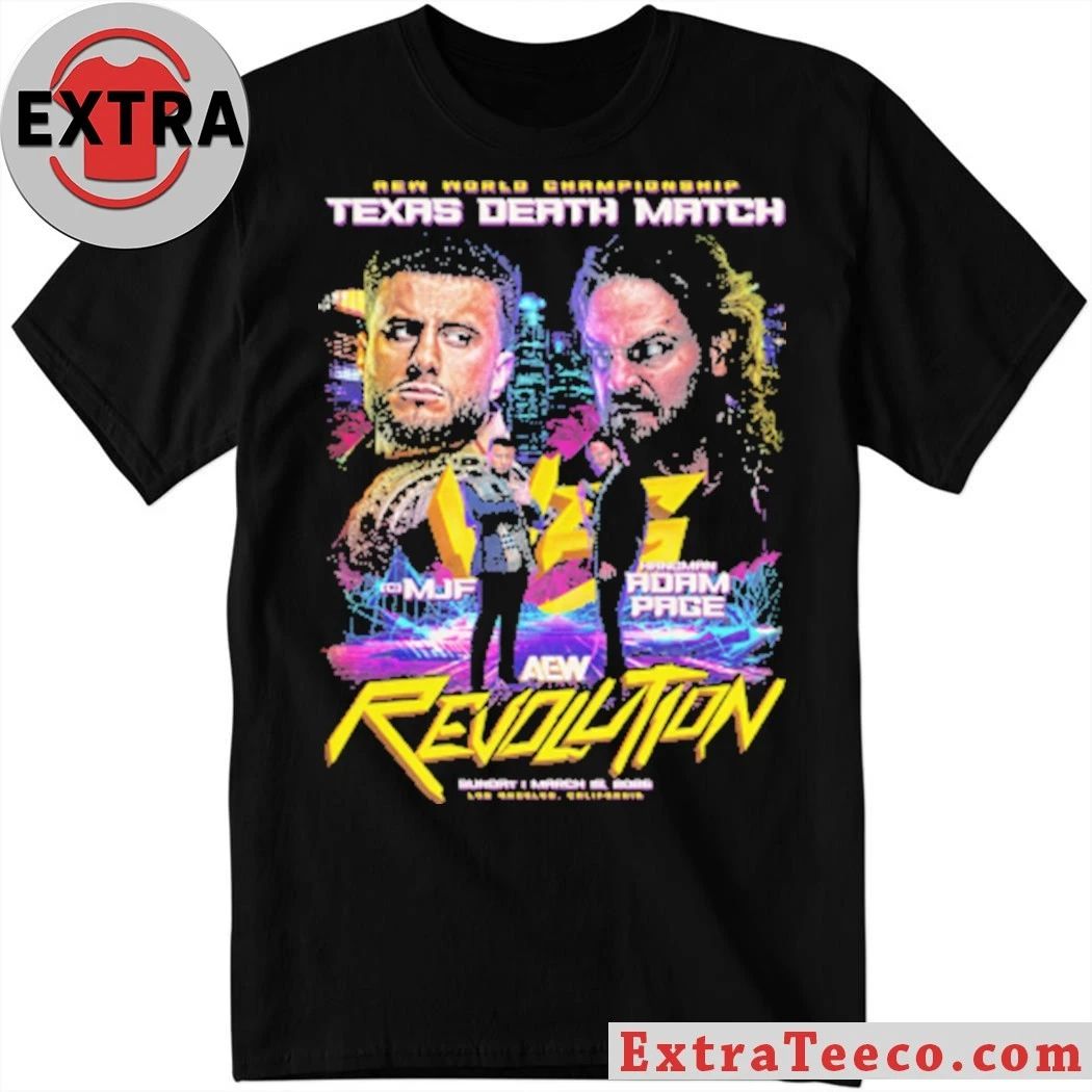 AEW Revolution 2026 Matchup MJF vs Hangman Adam Page Shirt Unisex T-shirt, Sweatshirt, Hoodie, Long Sleeve Tee - T-Shirt, Sweatshirt, Hoodie