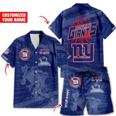 New York Giants Personalized Game Day Hawaiian Shirt Unisex T-shirt, Sweatshirt, Hoodie, Long Sleeve Tee - T-Shirt, Sweatshirt, Hoodie