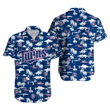 Minnesota Twins Island Blue Hawaiian Shirt Unisex T-shirt, Sweatshirt, Hoodie, Long Sleeve Tee - T-Shirt, Sweatshirt, Hoodie