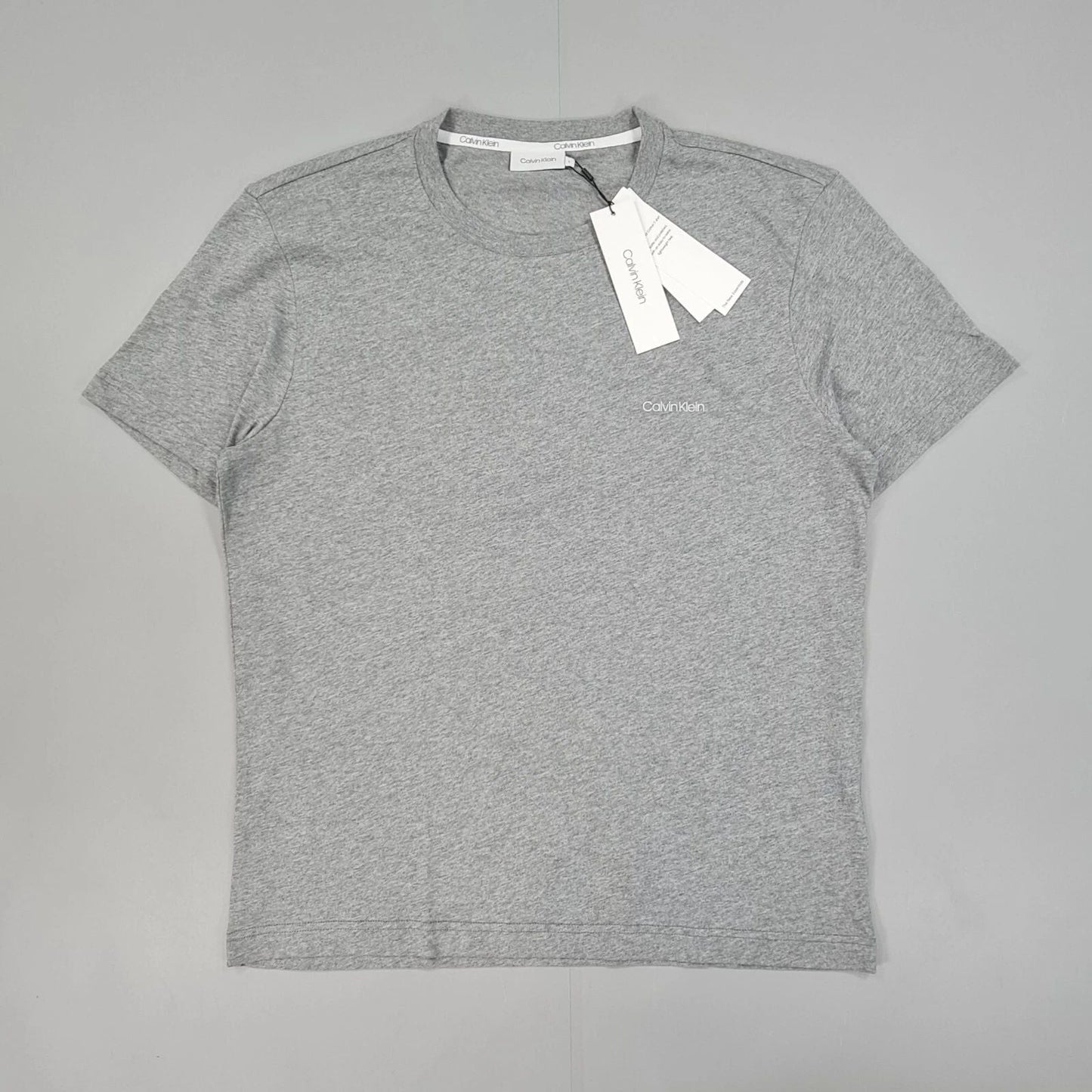 Calvin Klein Mens T Shirt Grey Large Core Chest Logo Cotton Tee Short Sleeves Unisex T-shirt, Sweatshirt, Hoodie, Long Sleeve Tee - T-Shirt, Sweatshirt, Hoodie