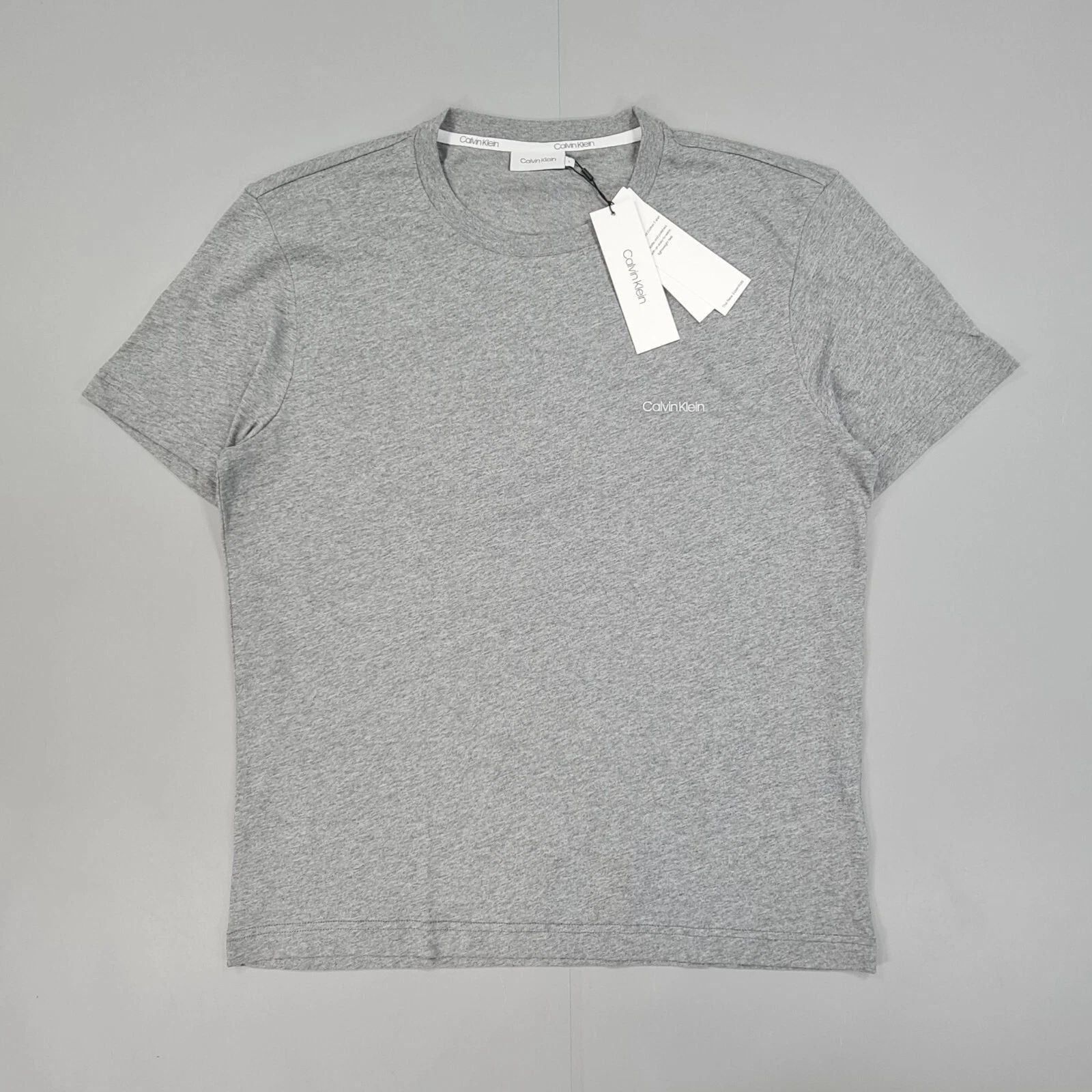 Calvin Klein Mens T Shirt Grey Large Core Chest Logo Cotton Tee Short Sleeves Unisex T-shirt, Sweatshirt, Hoodie, Long Sleeve Tee - T-Shirt, Sweatshirt, Hoodie