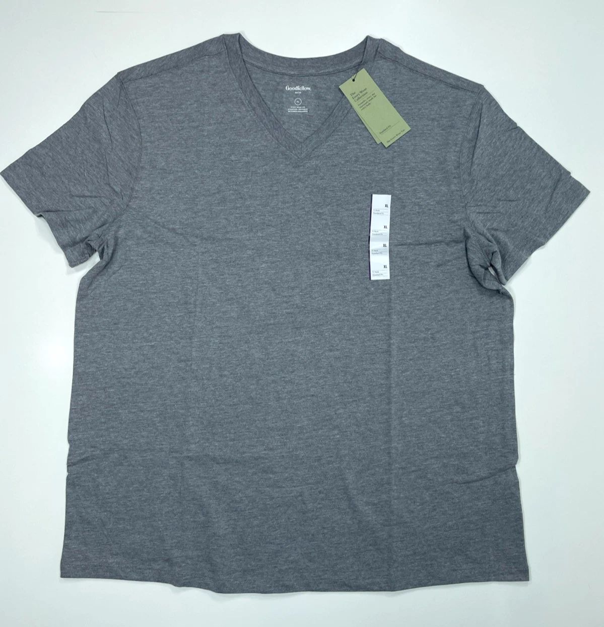 NWT Goodfellow & Co Mens V-Neck T-shirt Size XL Gray Short Sleeve Standard Fit Unisex T-shirt, Sweatshirt, Hoodie, Long Sleeve Tee - T-Shirt, Sweatshirt, Hoodie