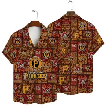 Pittsburgh Pirates Retro Patchwork Hawaiian Shirt Unisex T-shirt, Sweatshirt, Hoodie, Long Sleeve Tee - T-Shirt, Sweatshirt, Hoodie