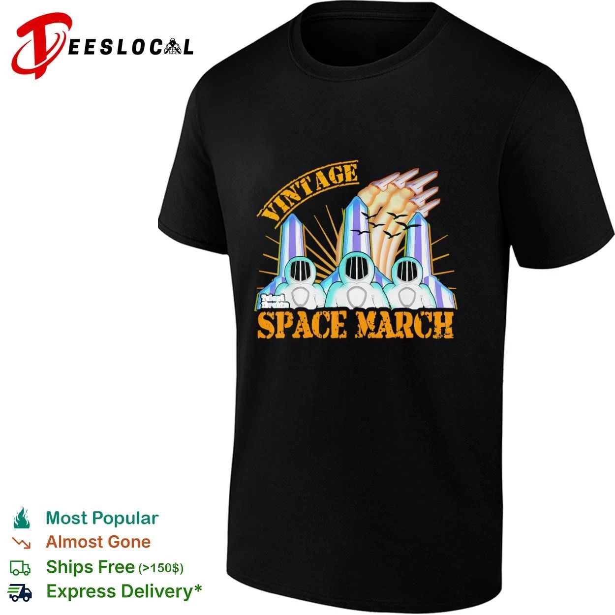Vintage Space March Astronauts astronaut T-shirt Unisex T-shirt, Sweatshirt, Hoodie, Long Sleeve Tee - T-Shirt, Sweatshirt, Hoodie